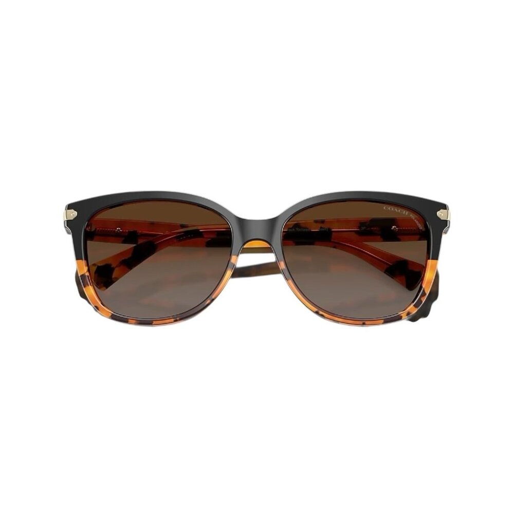 COACH Womens Sunglasses Cat Eye HC8132 Tortoise Gradient Polarized Case & Papers - Picture 4 of 11